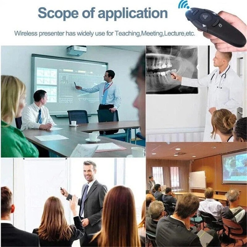 Presentation Wireless Presenter Remote Powerpoint Laser Pointer Clicker Gifts