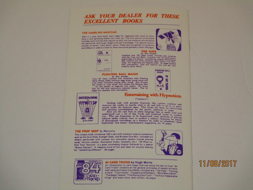50 Tricks with A Thumb Tip Magic Book by Milbourne Christopher Easy To Do Tricks