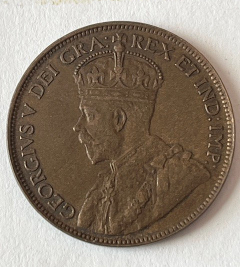 CANADA 1917 One 1 Large Cent King George V
