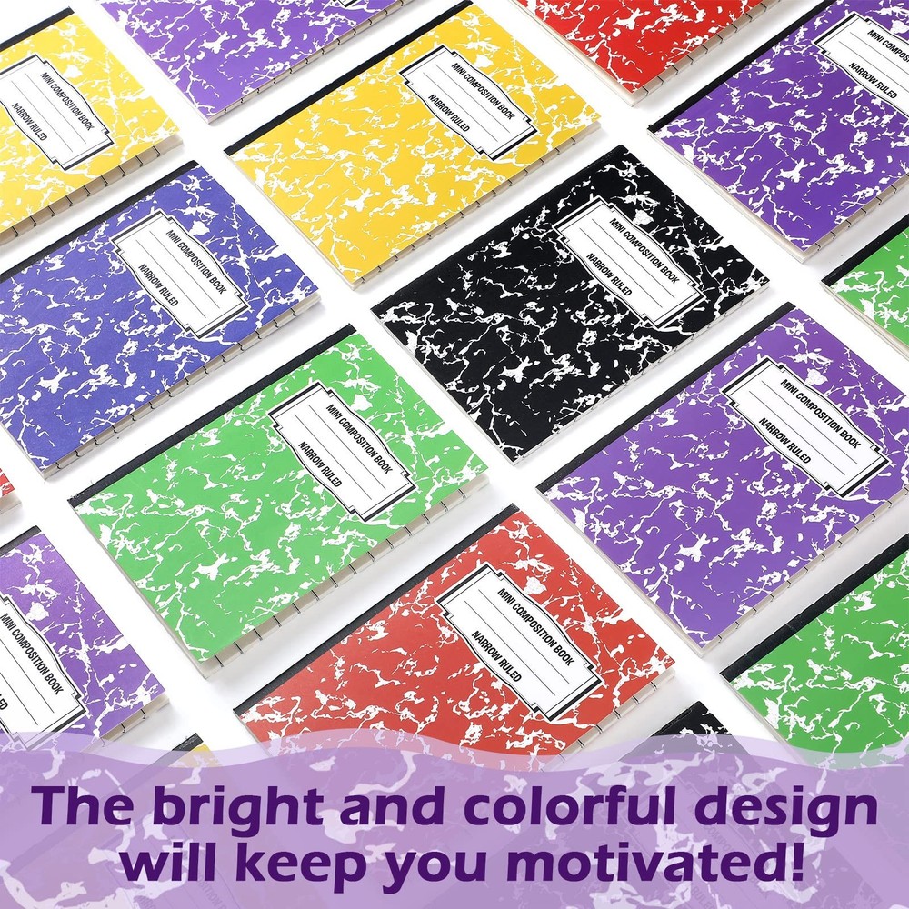 24 Pieces Mini Composition Notebook Composition Books Small Marble Note Books...