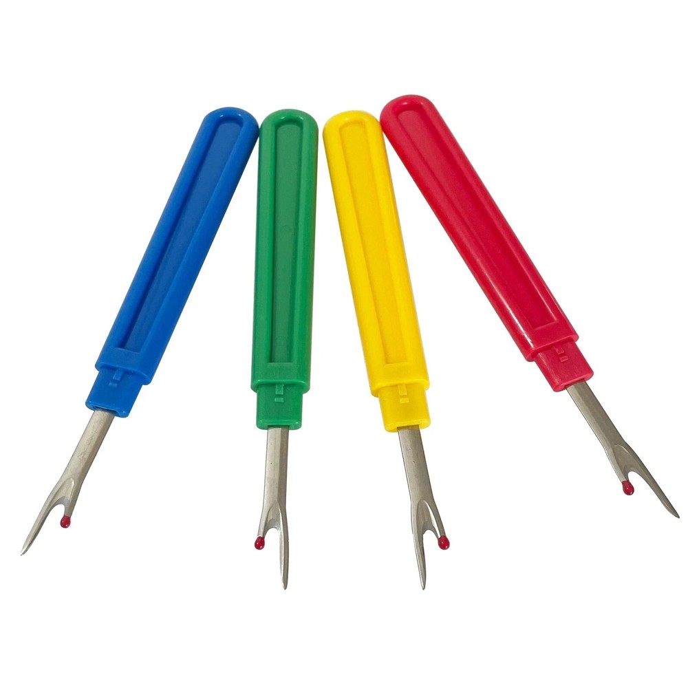 4pcs Handle Seam Rippers Thread Remover Tool Clothes Stitching Thread Unpicker.