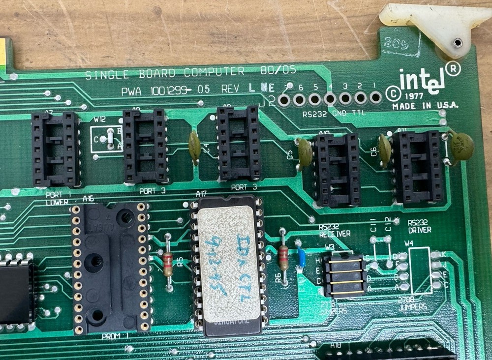 INTEL MULTIBUS Single Board Computer SBC 80/05 & Schematic 8085 chip FREE SHIP