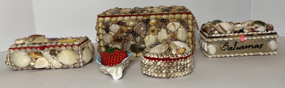 4 Handmade Seashell Boxes