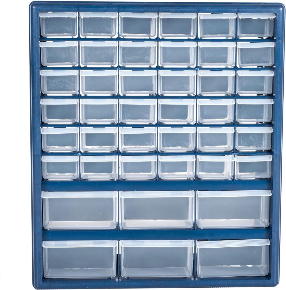Plastic Storage Drawers 42 Compartment Organizer Desktop Wall Mount Container