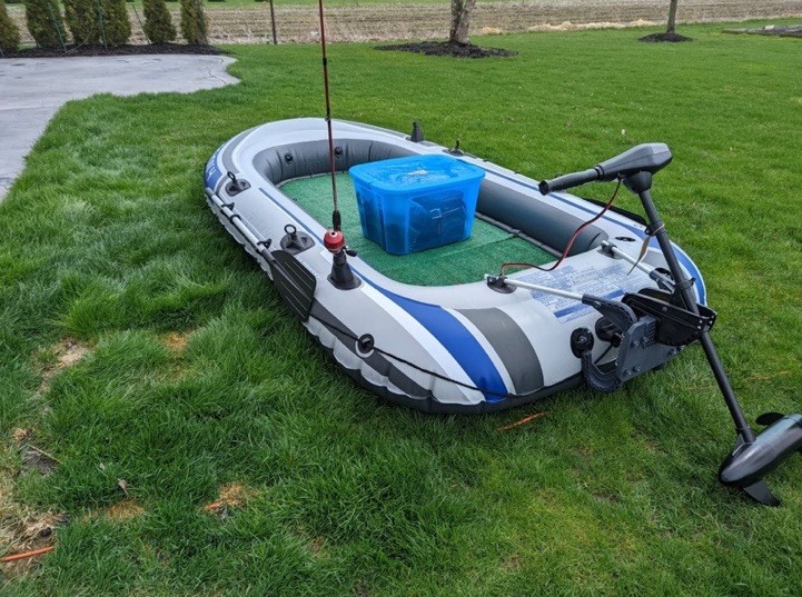✅New! Excursion 4 Inflatable Boat: Includes Deluxe Boat Oars & High-Output Pump