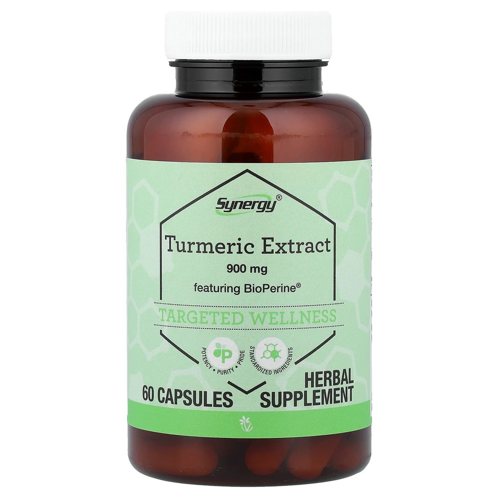 Synergy®, Turmeric Extract Featuring BioPerine®, 60 Capsules