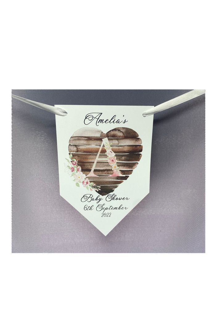 Personalised Baby Shower Bunting Boho