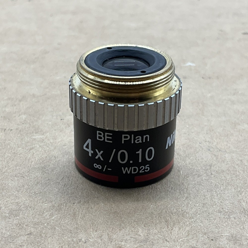 Nikon BE Plan 4x/0.10 ∞/- WD 25 Microscope Objective