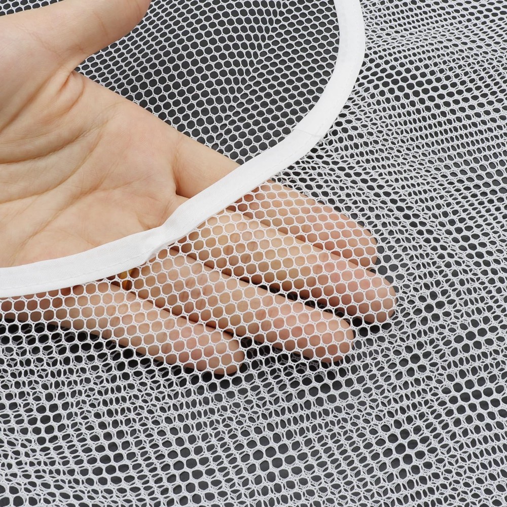 Extra Large 30x20 Inch Mesh Hanging Laundry Hamper Bag Foldable 2 Hooks