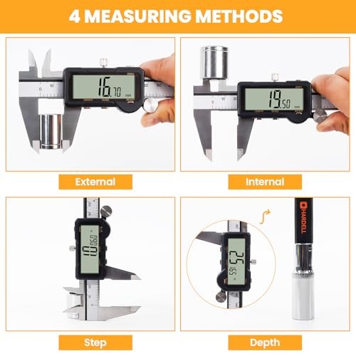 Digital Caliper, Rechargeable Digital Caliper 6 inch with Reset Setting,