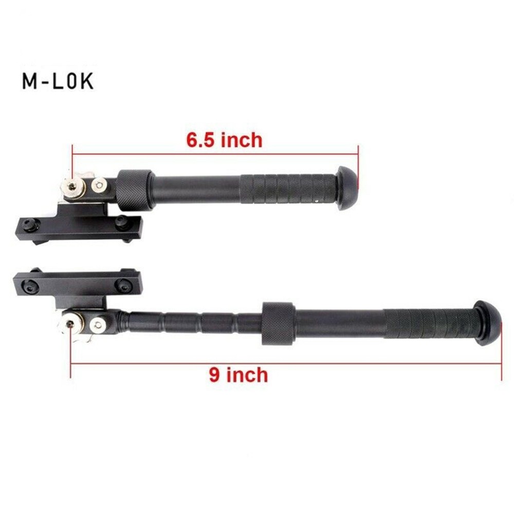 6''-9'' Adjustable M-LOK Bipod Side Rail Direct Attach 5 Settings for Leg Length