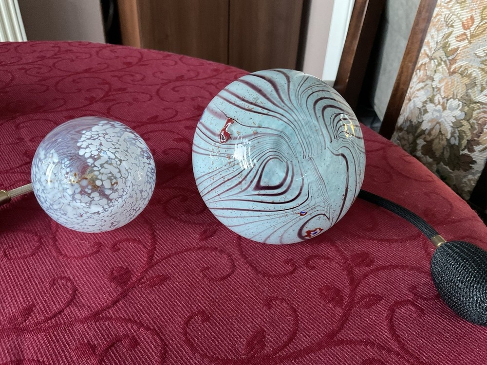 Vintage Glass Perfume Atomiser Bottles X 2