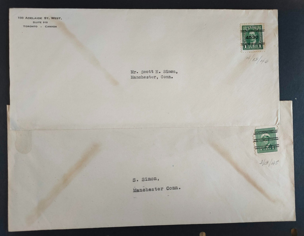 CANADA 1940-45 LONG COVERS (F)