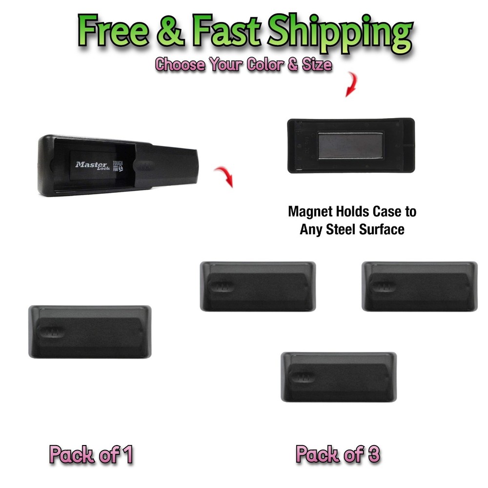 Master Lock Magnetic Key Holder, Black (Select Style)