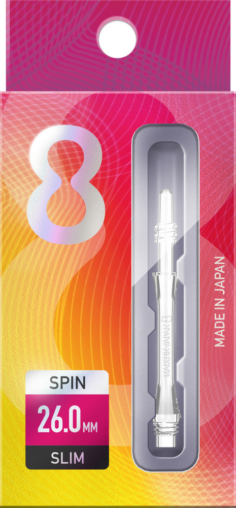 Target 8 Flight Slim Clear 26mm Spin Shaft