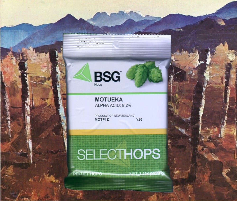 HOPS HOP PELLETS 1oz MOTUEKA NEW ZEALAND BSG NITRO PACK HOME BREWING MR BEER KIT