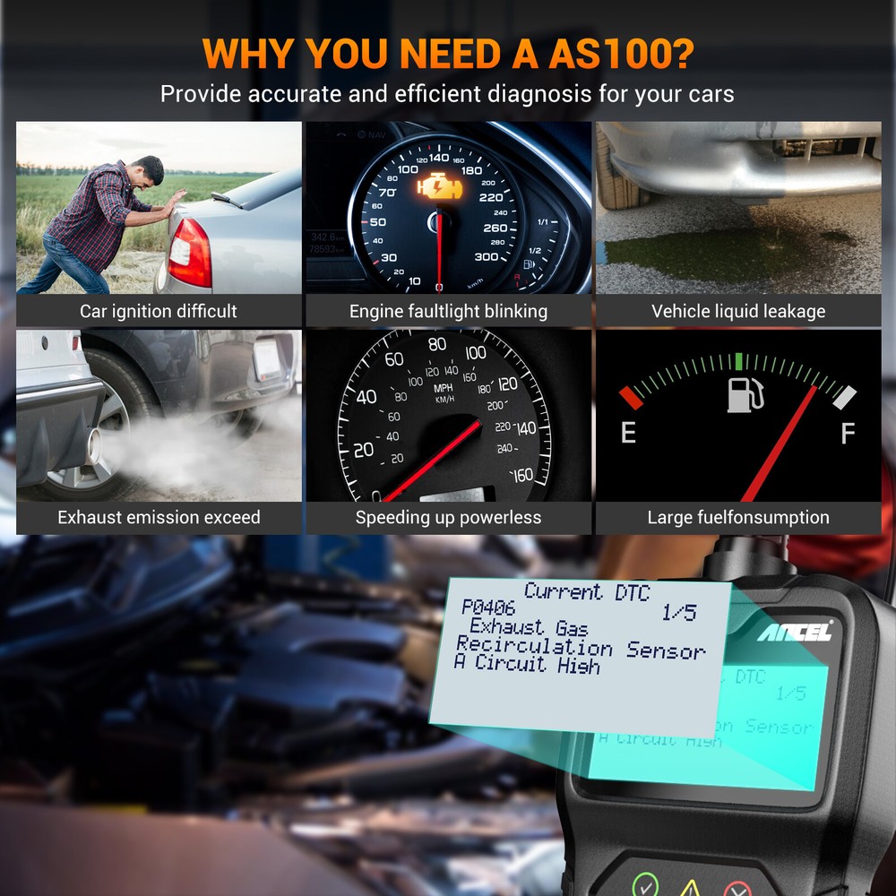 Car Diagnostic Tool Code Reader Automotive Engine Light Reset Tool Freeze Frame