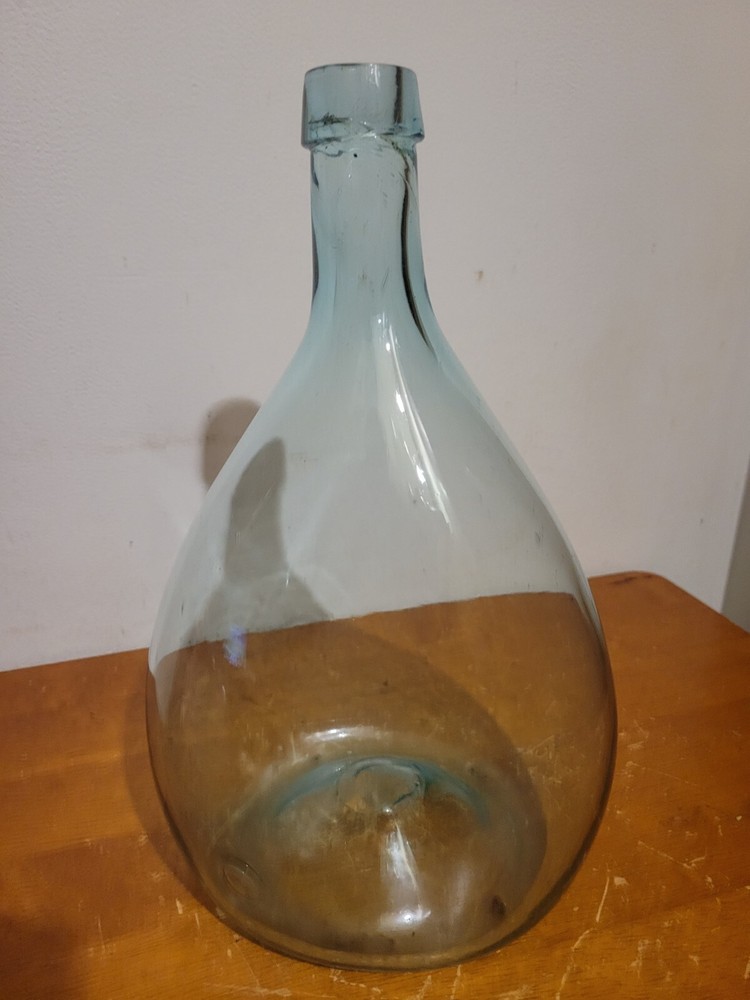 Open Pontil Chestnut Flask 11" Tall