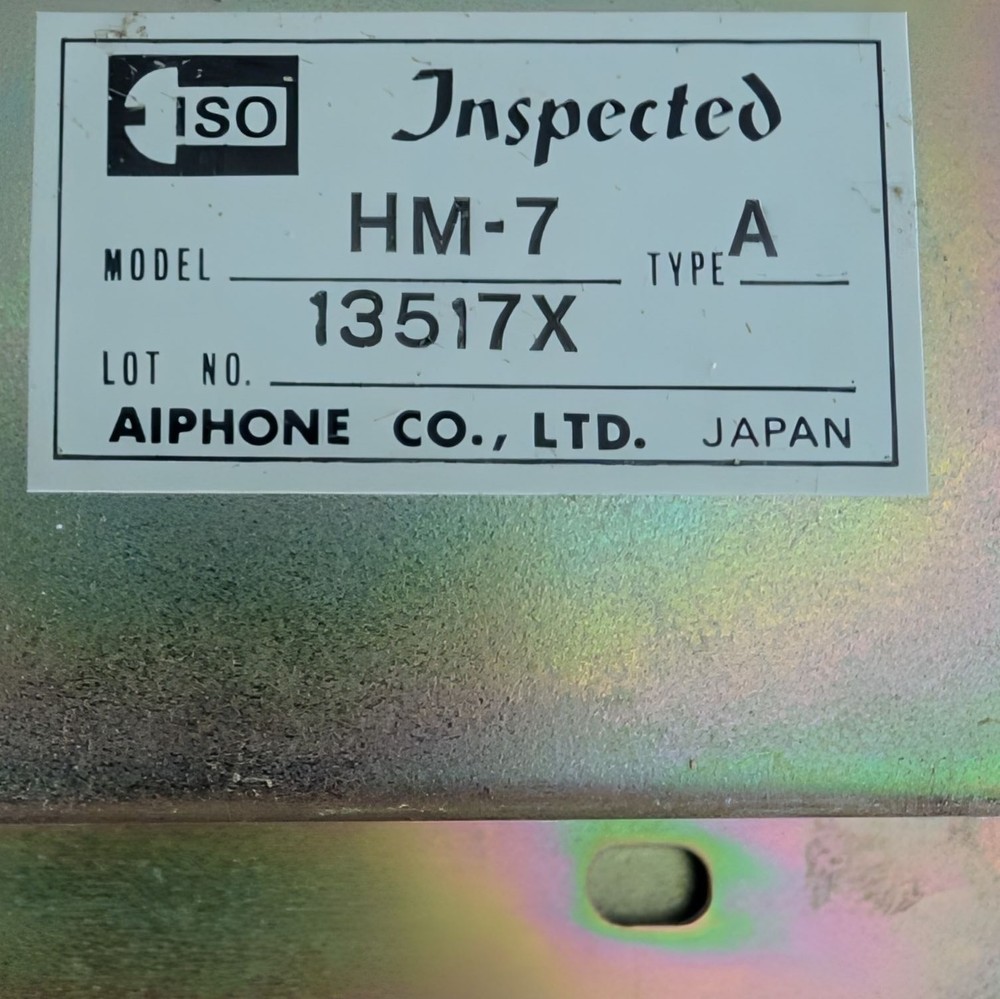 Aiphone Model HM-7 Type A Wired Intercom Panel Japan UNTESTED For Parts