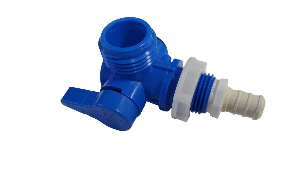 Ayrlett 1/4" Turn Stop Valve Blue W/ PEX Connection 2183B RV/Camper