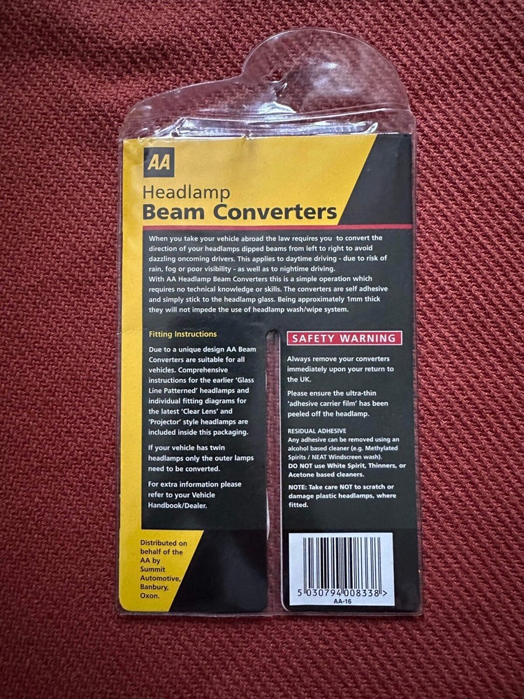 AA Headlamp Beam Converters, Deflectors - Grey