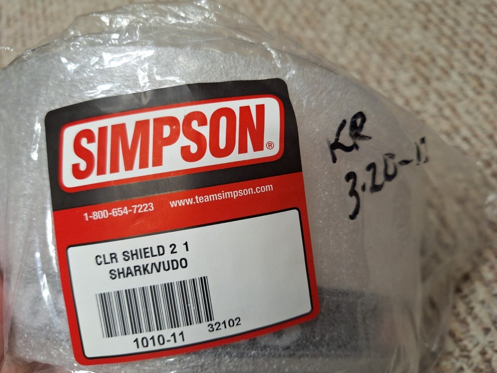 Simpson Clear Shield Model Helmet Lot(4)