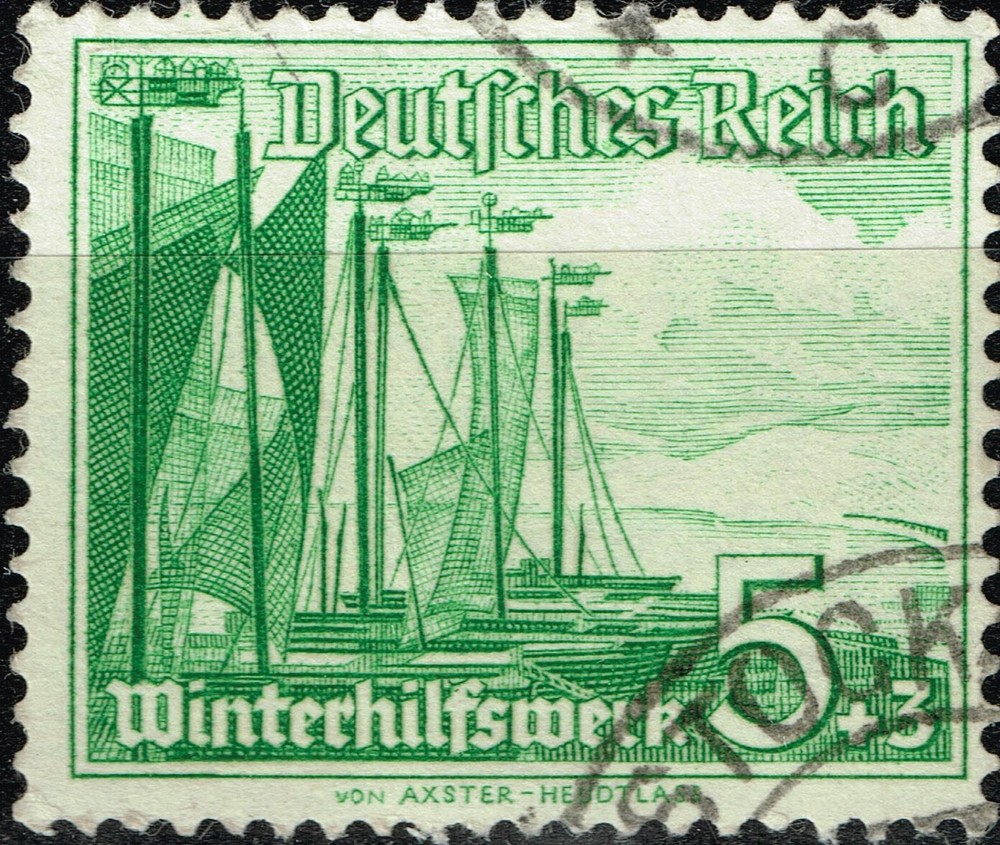 Germany Third Reich Regatta Ships stamp 1936 A-22