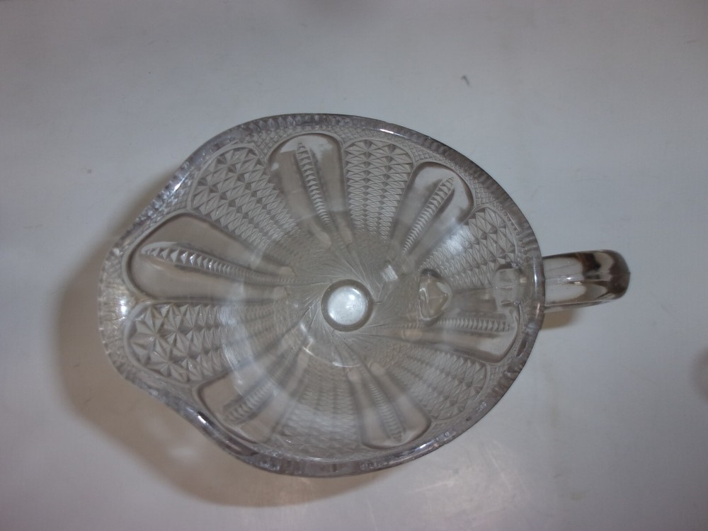 Vintage McKee Brothers Doric Pitcher EAPG Feather Pattern No Chips Or Cracks