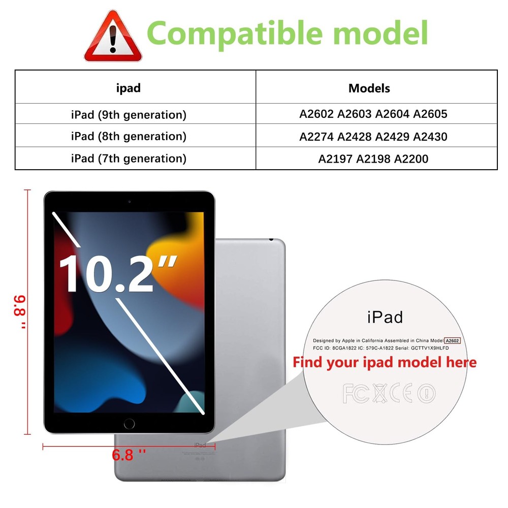 apiker 2 Pack Screen Protector for iPad 9th 8th 7th Generation 10.2 Inch,...