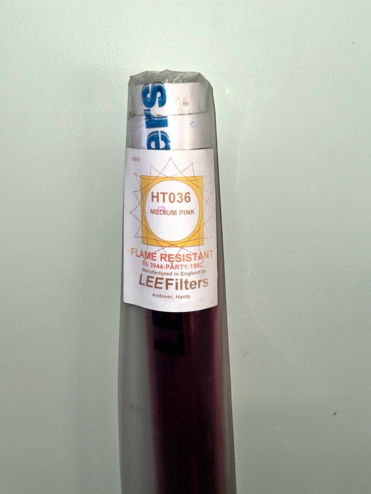 Lee Filters Gel #HT 036 Medium Pink 48" Partial Roll