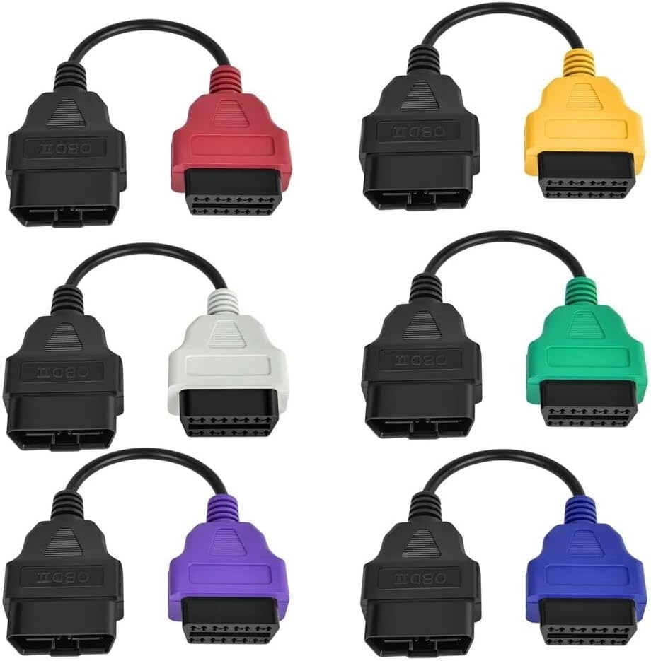 Adapter 6PCS for Multiecuscan Adapter Cable 6 Colors Adapter Cable OBD2 Dia