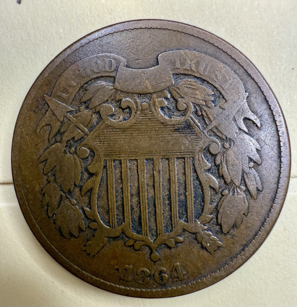1864 Two Cent Piece – Rotated Die
