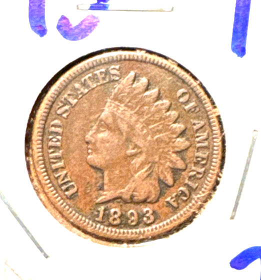 1893 indian head penny XF