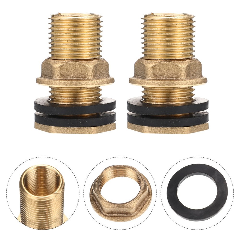 2pcs Bulkhead Fitting Tank Adapter Tank Connector