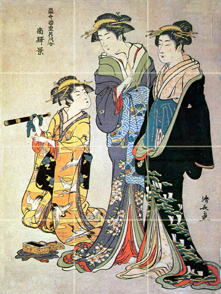 Art Mural Ceramic Backsplash Bath Japanese Tile #136