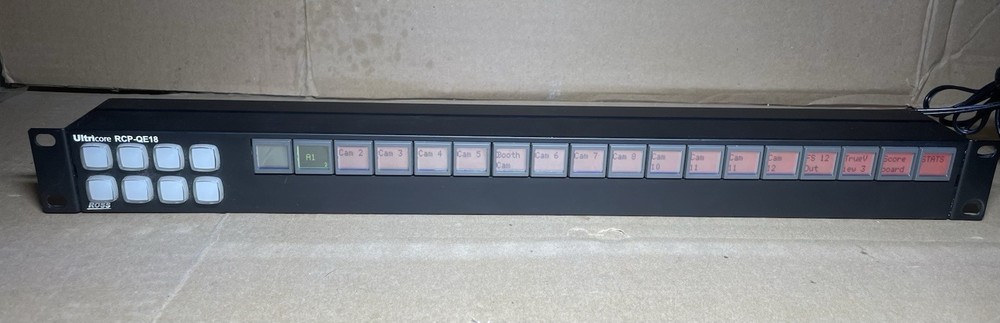 Ross RCP-QE18 Remote Control Panel – 18 Button Broadcast Switcher Panel