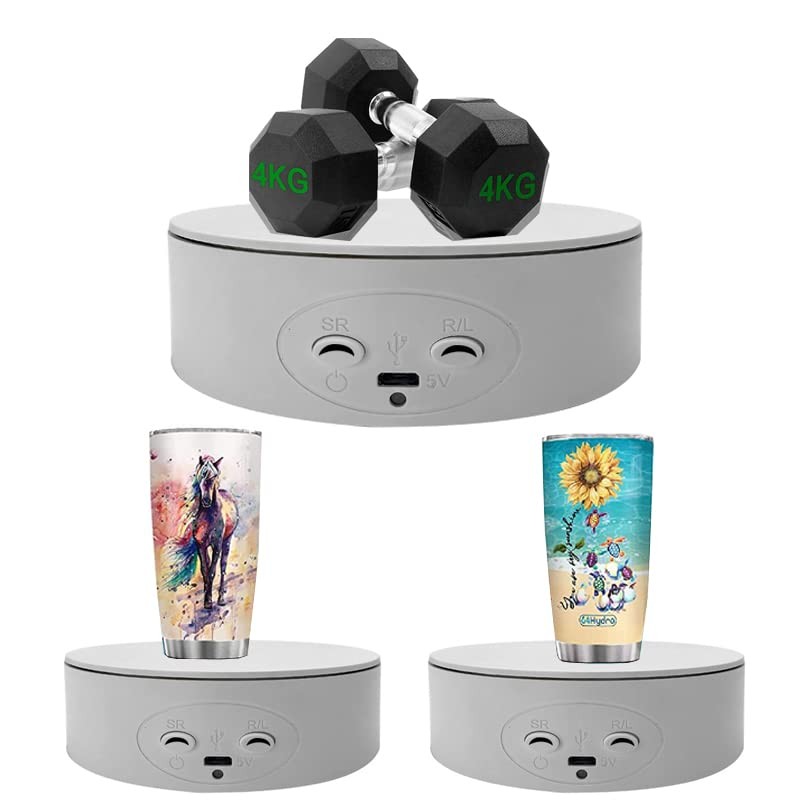 ZLMONDEE Rotating Display Stand ,5.2" 4.4lb Load Cup White