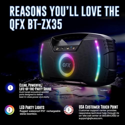 Powerful & Portable Waterproof All Terrain Bluetooth Speaker with Deep Bass,