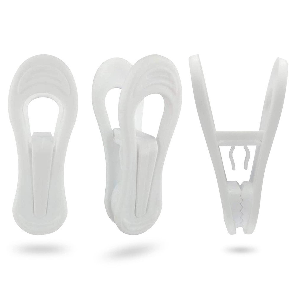 Hanger Clips 30 Pack, Multi-Purpose for Hangers, White 1,