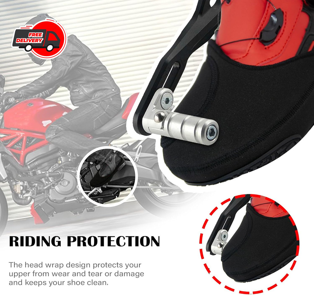 Motorcycle Shoe Protector,Anti-Slip Shifter Protector Keeps...