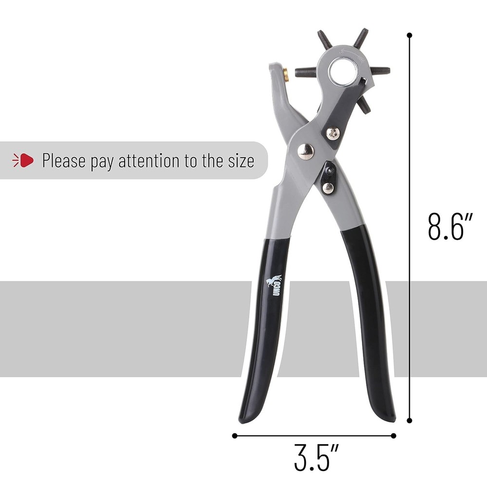 Durable Leather Hole Punch Tool with 6 Versatile Sizes for Crafting Excellence