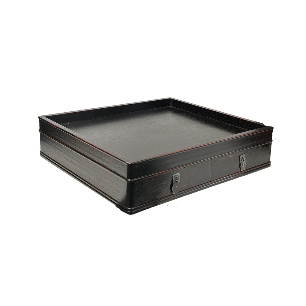 Oriental Small Drawers Dark Brown Rectangular Accent Treasure Chest Box GB282