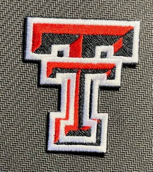 Texas Tech patch Red Raiders texas tech patch 2 3/8" tall Iron or sew on