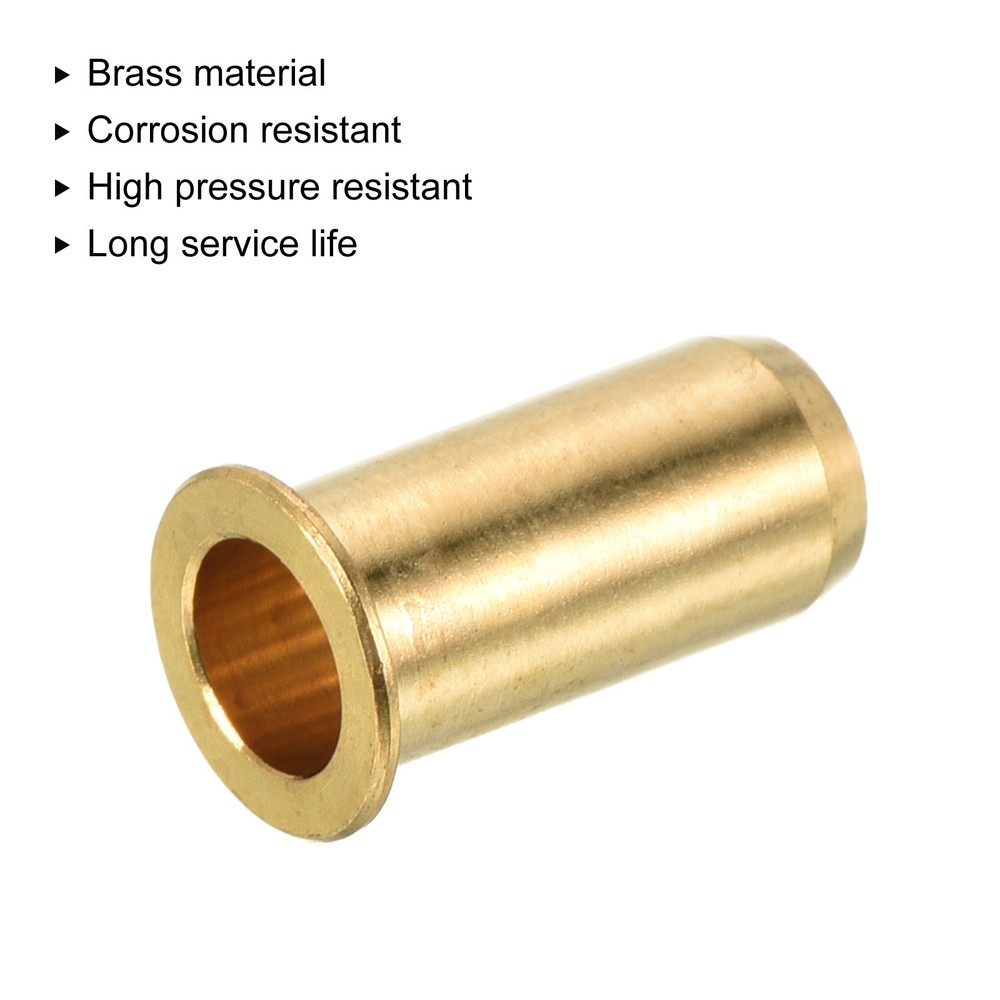 6mm Tube Brass Compression Insert Tube Support Compression Sleeve Fitting