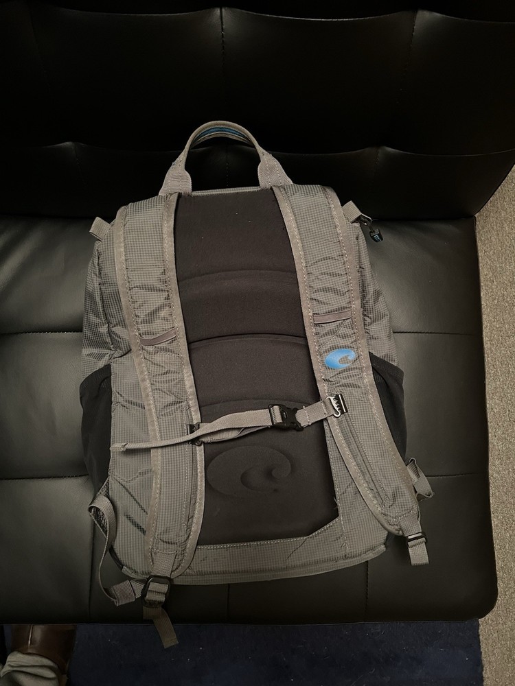Costa Del Mar 30L Grey Backpack with Lap Top Holder EUC