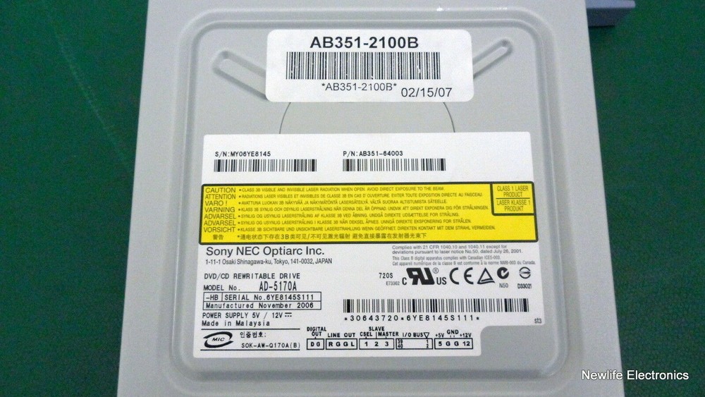 HP AB351-67002 Server Optical IDE DVD +RW AB351-64003