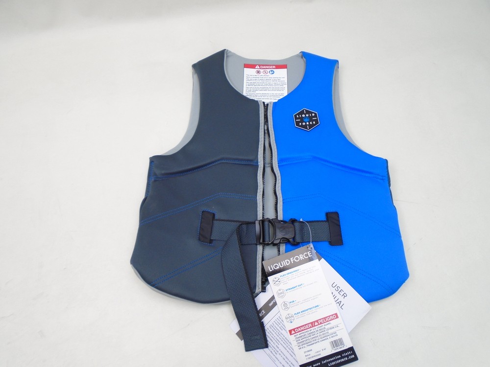 LIQUID FORCE 2215580 TEAM COMP LIFE JACKET / VEST BLUE / ASH MEDIUM