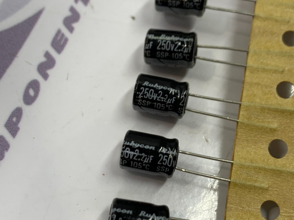50-PCS Rubycon Electrolytic Capacitor Radial 2.2uF 250V 20%  250SSP2R2M