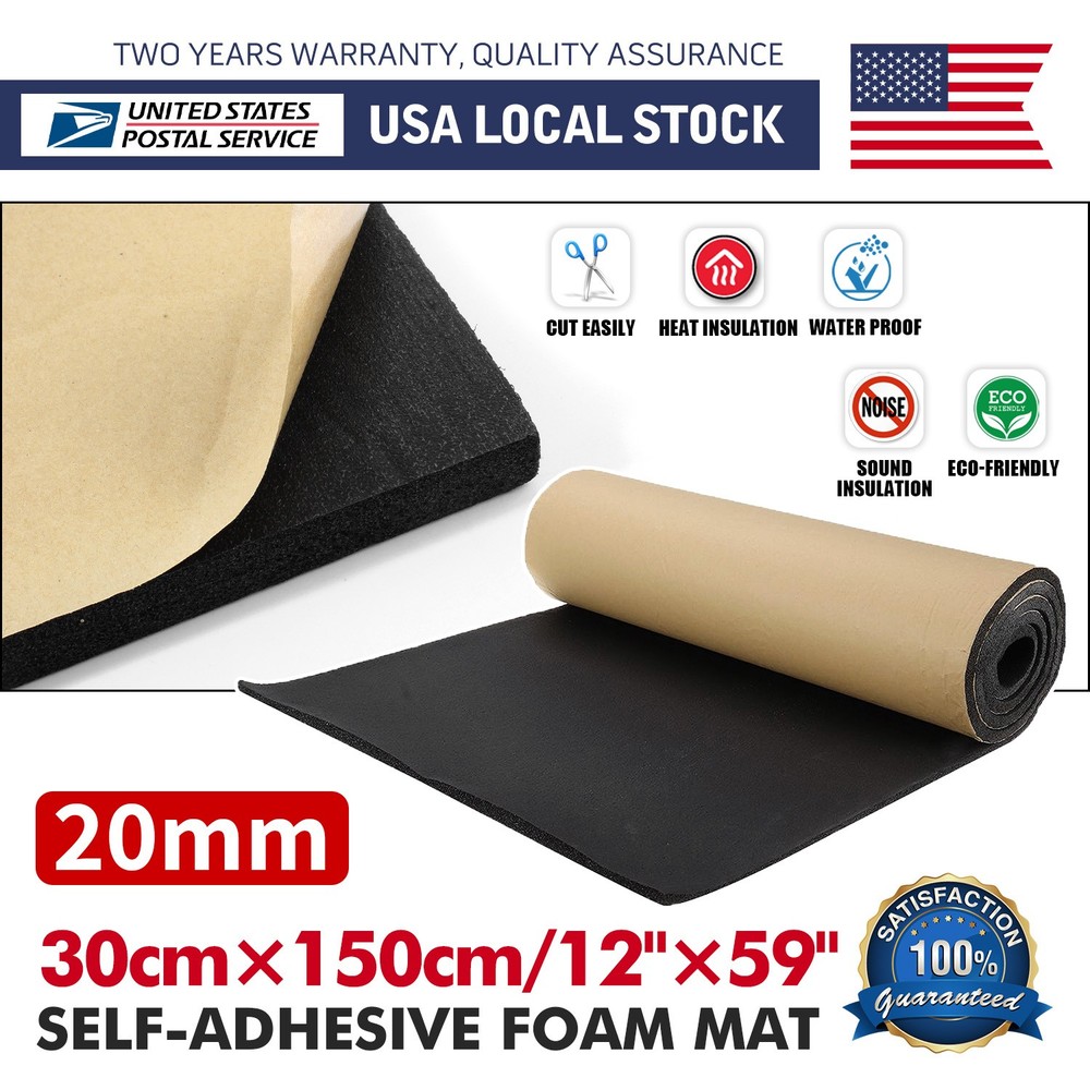 59"x12" Multi-Function Closed Cell EPDM Sponge Foam Rubber Sheet Roll - 20MM