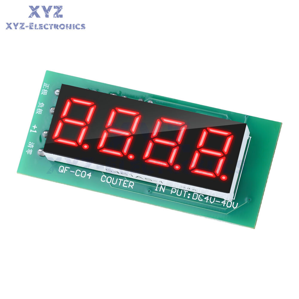 DC4-40V Digital Display 4-bit 0-9999 Counter Module with Data Memory Function